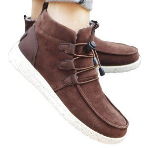 ROSY - Coffee Laced-Front Ankle Boot (8.5/9)